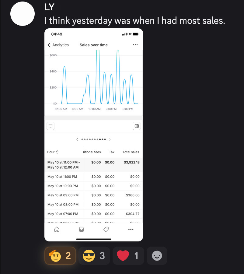Student result screenshot from the Halal Hustle community