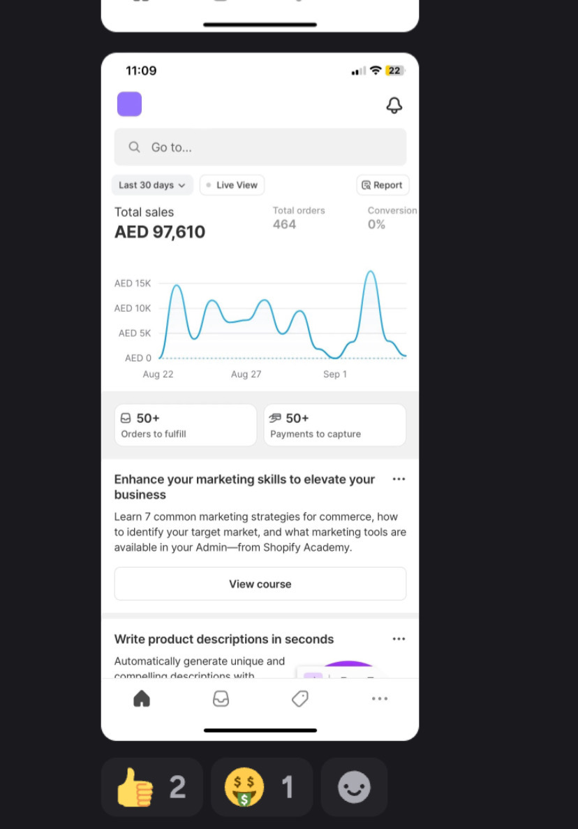 Student result screenshot from the Halal Hustle community
