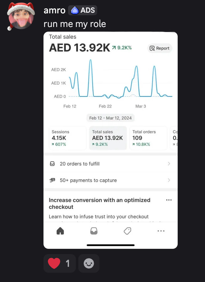 Student result screenshot from the Halal Hustle community