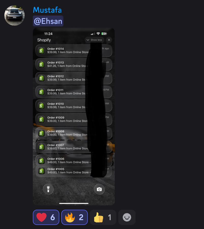 Student result screenshot from the Halal Hustle community