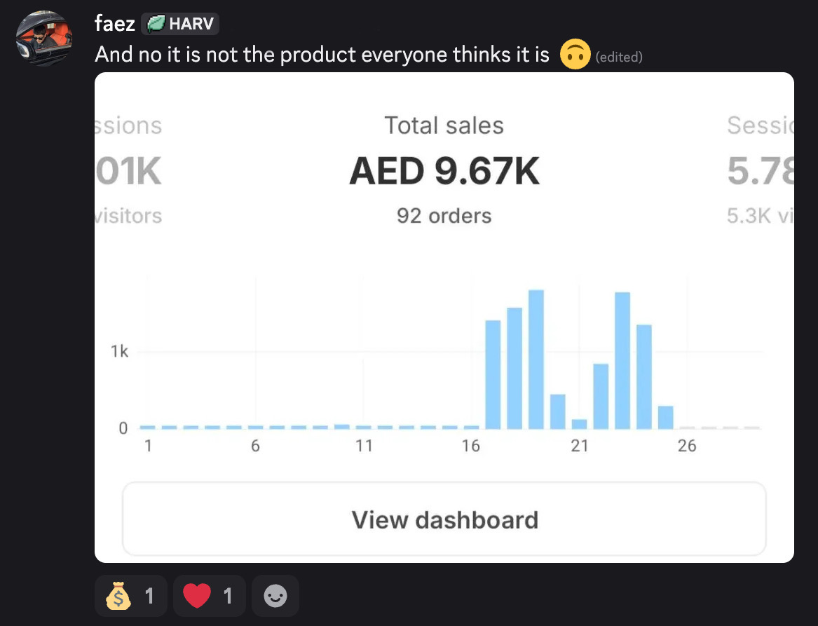 Student result screenshot from the Halal Hustle community