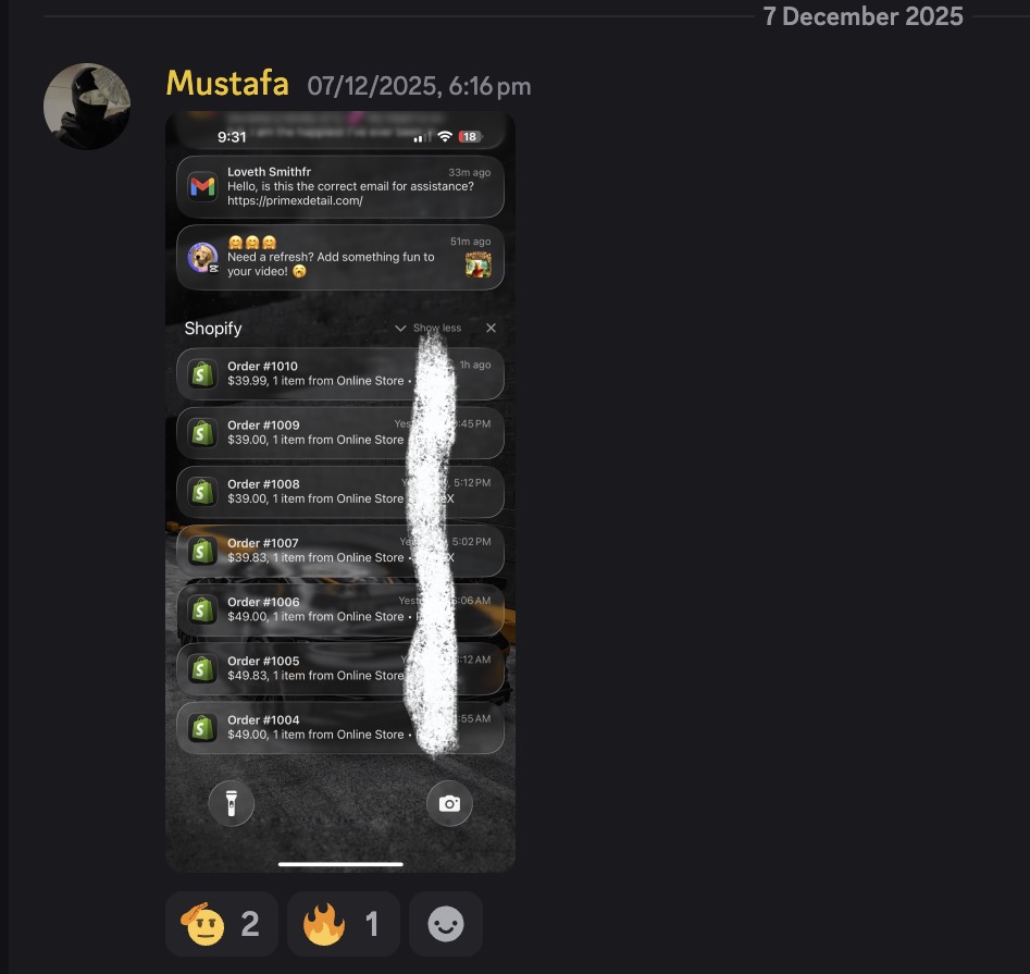 Student result screenshot from the Halal Hustle community