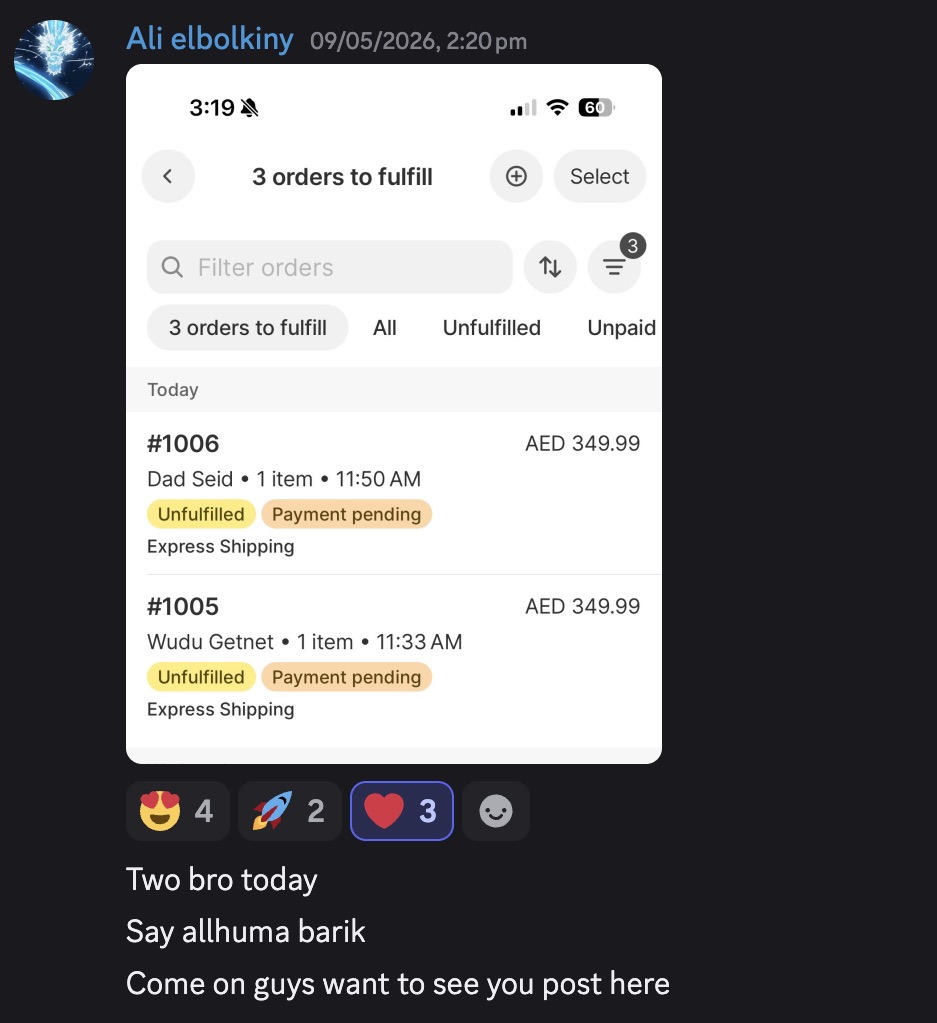 Student result screenshot from the Halal Hustle community