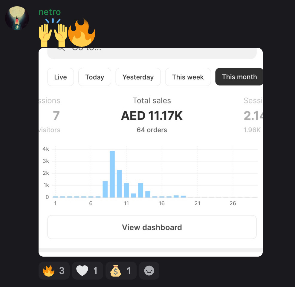 Student result screenshot from the Halal Hustle community