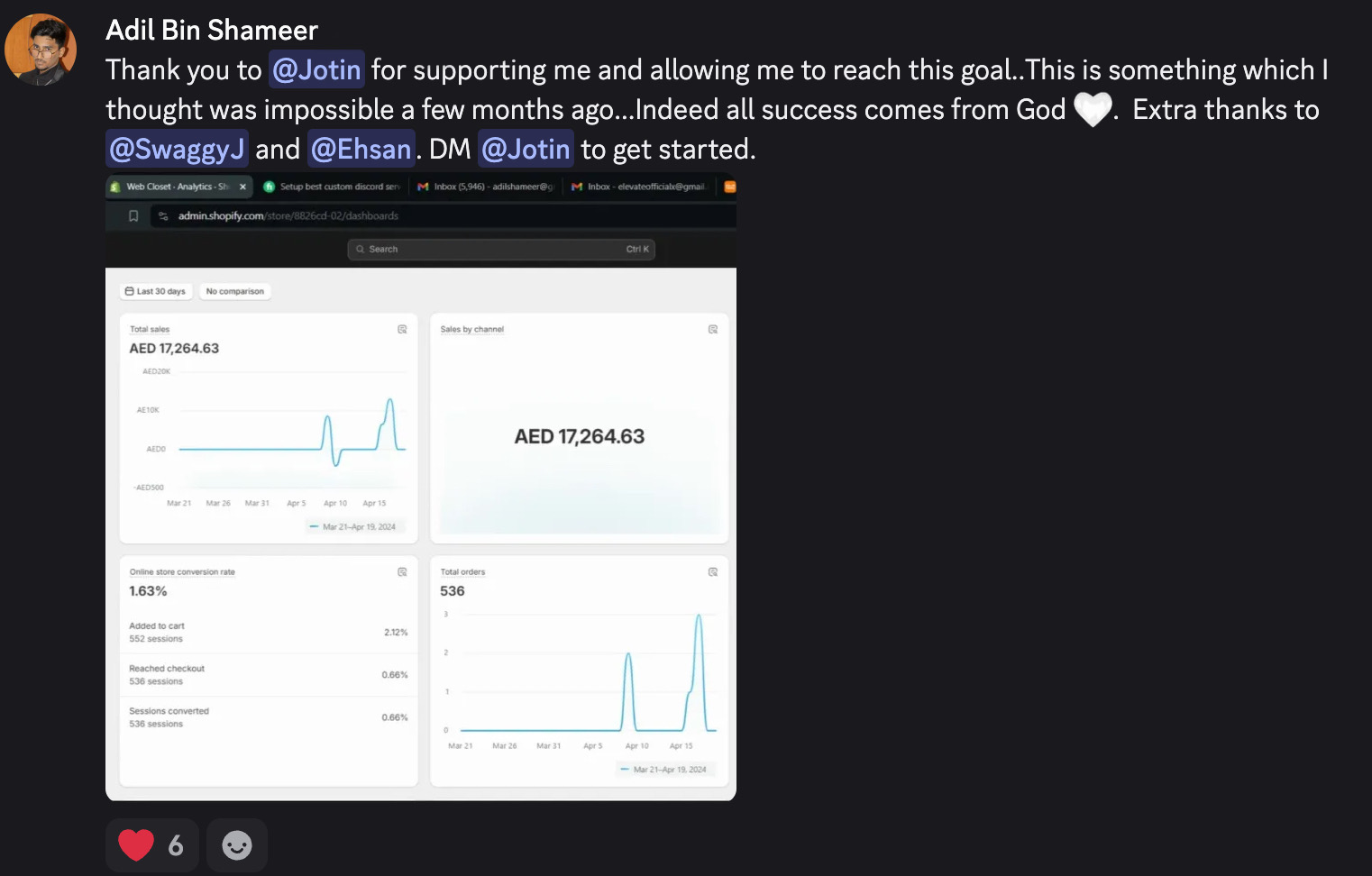 Student result screenshot from the Halal Hustle community