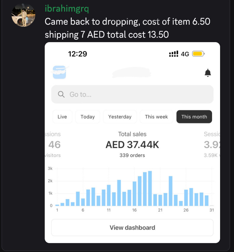 Student result screenshot from the Halal Hustle community